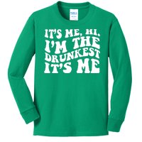 Its Me Hi Im The Drunkest Its Me St Patricks Day Kids Long Sleeve Shirt