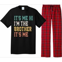 Its Me Hi Im The Brother Its Me Funny Daddy Dad Brother Vintage Retro Pajama Set