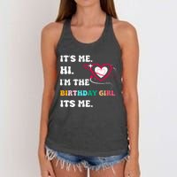 Its Me Hi Im The Birthday Girl Its Me Birthday Girl Women's Knotted Racerback Tank