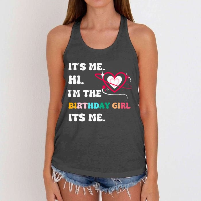 Its Me Hi Im The Birthday Girl Its Me Birthday Girl Women's Knotted Racerback Tank