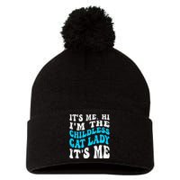 Its Me Hi Im The Childless Cat Lady Pom Pom 12in Knit Beanie