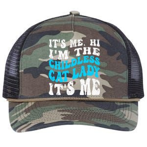 Its Me Hi Im The Childless Cat Lady Retro Rope Trucker Hat Cap