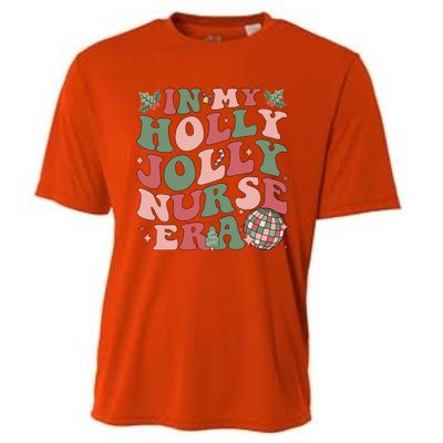 In My Holly Xmas Jolly Nurse Era Retro Christmas Jolly Nurse Gift Cooling Performance Crew T-Shirt