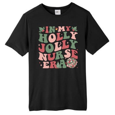 In My Holly Xmas Jolly Nurse Era Retro Christmas Jolly Nurse Gift Tall Fusion ChromaSoft Performance T-Shirt