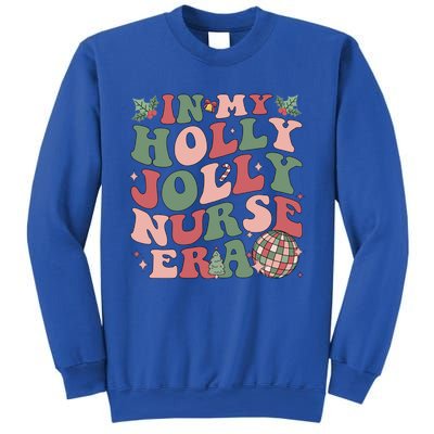 In My Holly Xmas Jolly Nurse Era Retro Christmas Jolly Nurse Gift Sweatshirt