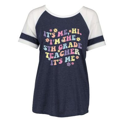 It's Me Hi I'm The 5th Grade Teacher Funny Fifth Grade Squad Enza Ladies Jersey Colorblock Tee