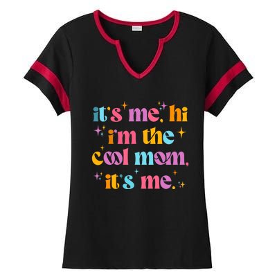 Its Me Hi Im The Cool Mom Its Me Mothers Day Cool Groovy Ladies Halftime Notch Neck Tee