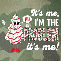 It's Me Hi I'm The Problem Funny Christmas Tree Cake Legacy Tie Dye Trucker Hat