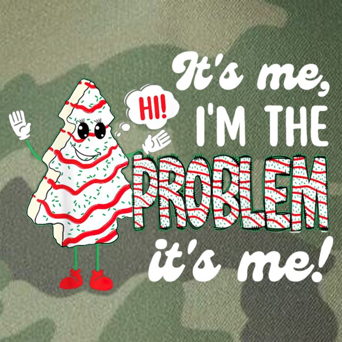 It's Me Hi I'm The Problem Funny Christmas Tree Cake Legacy Tie Dye Trucker Hat