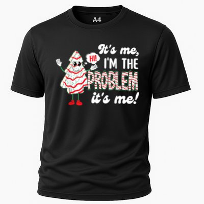 It's Me Hi I'm The Problem Funny Christmas Tree Cake Performance Shirt