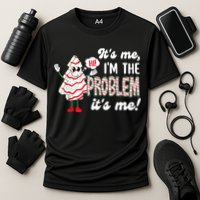 It's Me Hi I'm The Problem Funny Christmas Tree Cake Performance Shirt