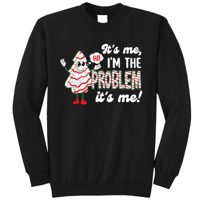 It's Me Hi I'm The Problem Funny Christmas Tree Cake Sweatshirt