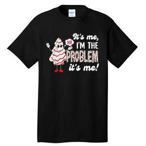 It's Me Hi I'm The Problem Funny Christmas Tree Cake Tall T-Shirt