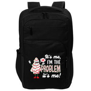 It's Me Hi I'm The Problem Funny Christmas Tree Cake Impact Tech Backpack