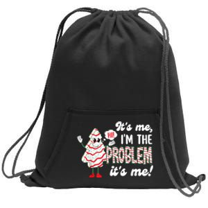 It's Me Hi I'm The Problem Funny Christmas Tree Cake Sweatshirt Cinch Pack Bag