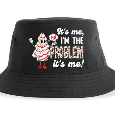 It's Me Hi I'm The Problem Funny Christmas Tree Cake Sustainable Bucket Hat