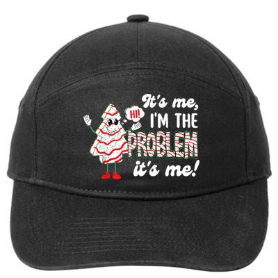 It's Me Hi I'm The Problem Funny Christmas Tree Cake 7-Panel Snapback Hat