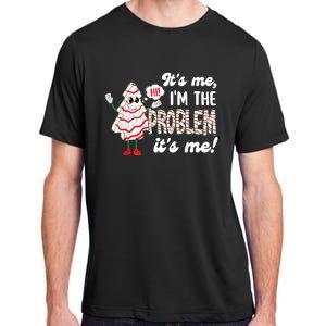 It's Me Hi I'm The Problem Funny Christmas Tree Cake Adult ChromaSoft Performance T-Shirt