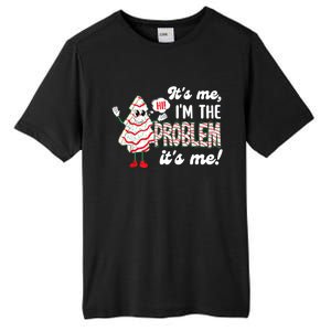 It's Me Hi I'm The Problem Funny Christmas Tree Cake Tall Fusion ChromaSoft Performance T-Shirt