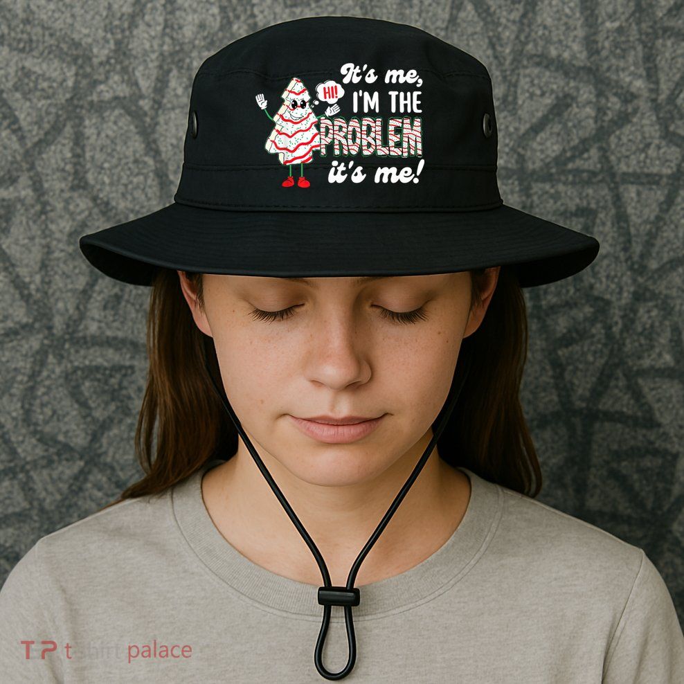 It's Me Hi I'm The Problem Funny Christmas Tree Cake Bucket Hat