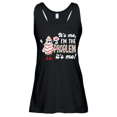 It's Me Hi I'm The Problem Funny Christmas Tree Cake Ladies Essential Flowy Tank