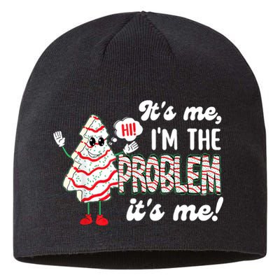 It's Me Hi I'm The Problem Funny Christmas Tree Cake Sustainable Beanie