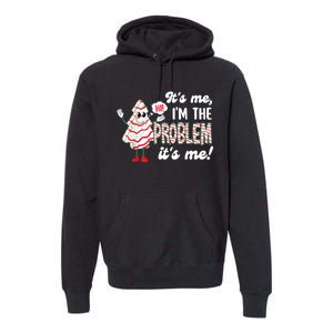 It's Me Hi I'm The Problem Funny Christmas Tree Cake Premium Hoodie