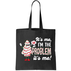 It's Me Hi I'm The Problem Funny Christmas Tree Cake Tote Bag