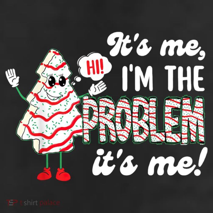 It's Me Hi I'm The Problem Funny Christmas Tree Cake 25L Jumbo Tote