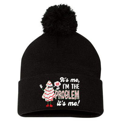 It's Me Hi I'm The Problem Funny Christmas Tree Cake Pom Pom 12in Knit Beanie