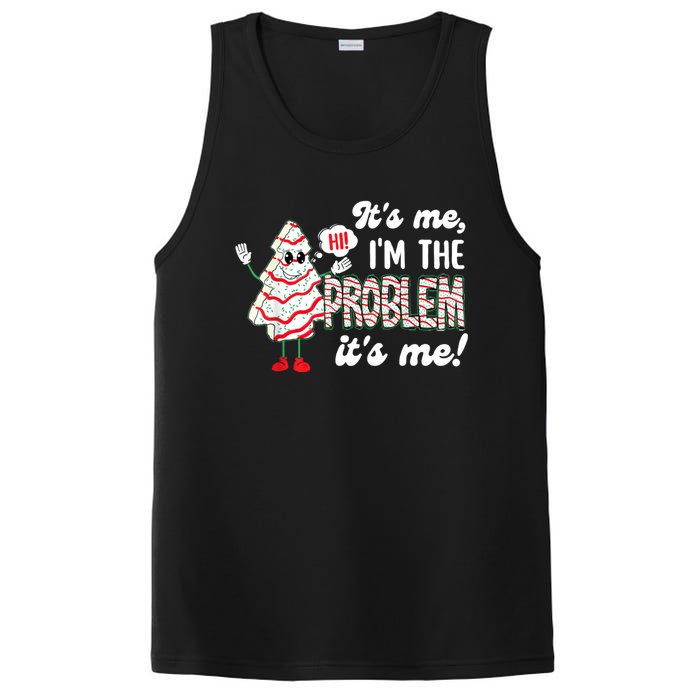 It's Me Hi I'm The Problem Funny Christmas Tree Cake PosiCharge Competitor Tank