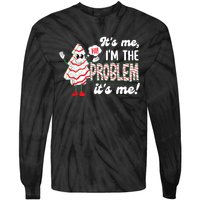 It's Me Hi I'm The Problem Funny Christmas Tree Cake Tie-Dye Long Sleeve Shirt