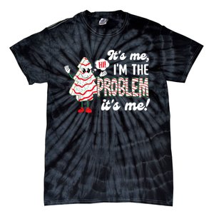 It's Me Hi I'm The Problem Funny Christmas Tree Cake Tie-Dye T-Shirt