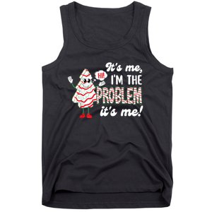 It's Me Hi I'm The Problem Funny Christmas Tree Cake Tank Top