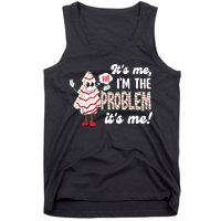 It's Me Hi I'm The Problem Funny Christmas Tree Cake Tank Top