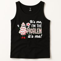 It's Me Hi I'm The Problem Funny Christmas Tree Cake Tank Top