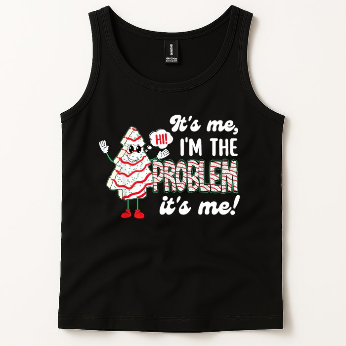 It's Me Hi I'm The Problem Funny Christmas Tree Cake Tank Top