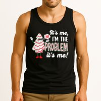 It's Me Hi I'm The Problem Funny Christmas Tree Cake Tank Top