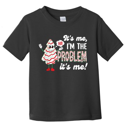 It's Me Hi I'm The Problem Funny Christmas Tree Cake Toddler T-Shirt