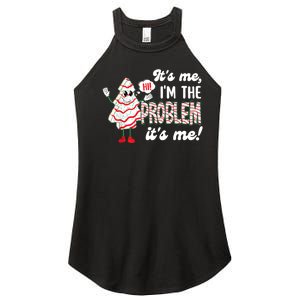 It's Me Hi I'm The Problem Funny Christmas Tree Cake Women's Perfect Tri Rocker Tank