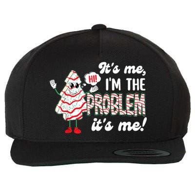It's Me Hi I'm The Problem Funny Christmas Tree Cake Wool Snapback Cap
