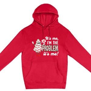 It's Me Hi I'm The Problem Funny Christmas Tree Cake Premium Pullover Hoodie