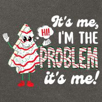 It's Me Hi I'm The Problem Funny Christmas Tree Cake Cotton Canvas Backpack