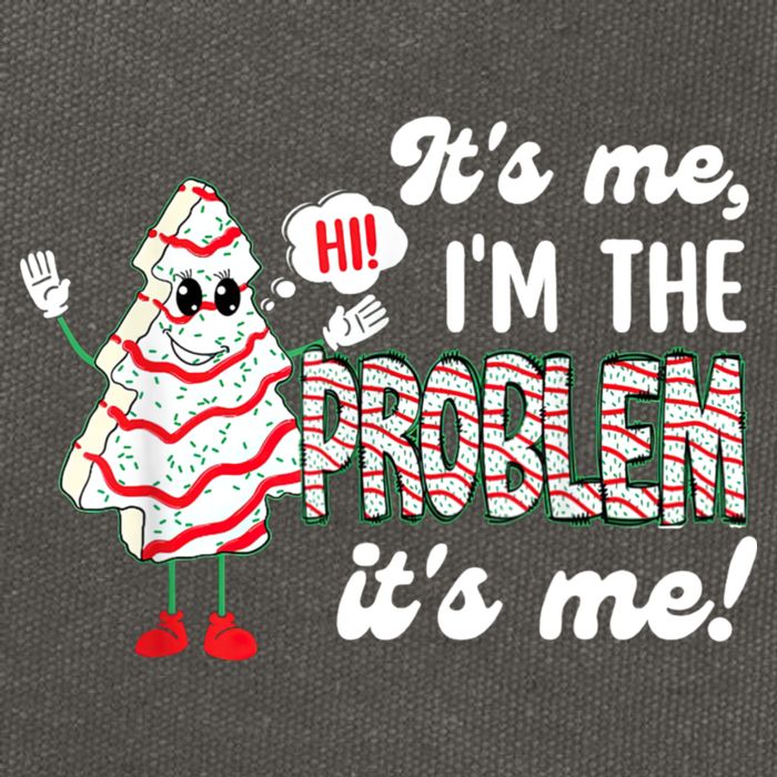 It's Me Hi I'm The Problem Funny Christmas Tree Cake Cotton Canvas Backpack