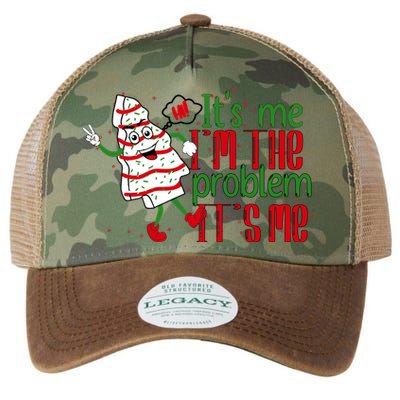 It's Me Hi I'm The Problem Funny Christmas Tree Cake Legacy Tie Dye Trucker Hat