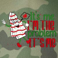 It's Me Hi I'm The Problem Funny Christmas Tree Cake Legacy Tie Dye Trucker Hat