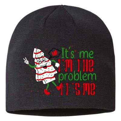 It's Me Hi I'm The Problem Funny Christmas Tree Cake Sustainable Beanie