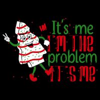 It's Me Hi I'm The Problem Funny Christmas Tree Cake 16 in Basic Backpack
