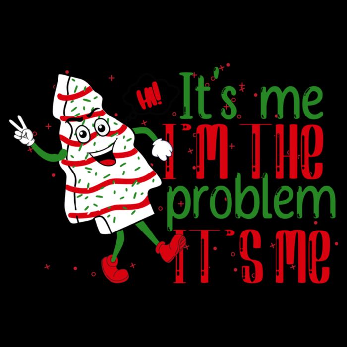 It's Me Hi I'm The Problem Funny Christmas Tree Cake 16 in Basic Backpack