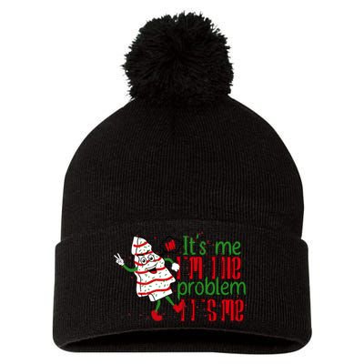 It's Me Hi I'm The Problem Funny Christmas Tree Cake Pom Pom 12in Knit Beanie